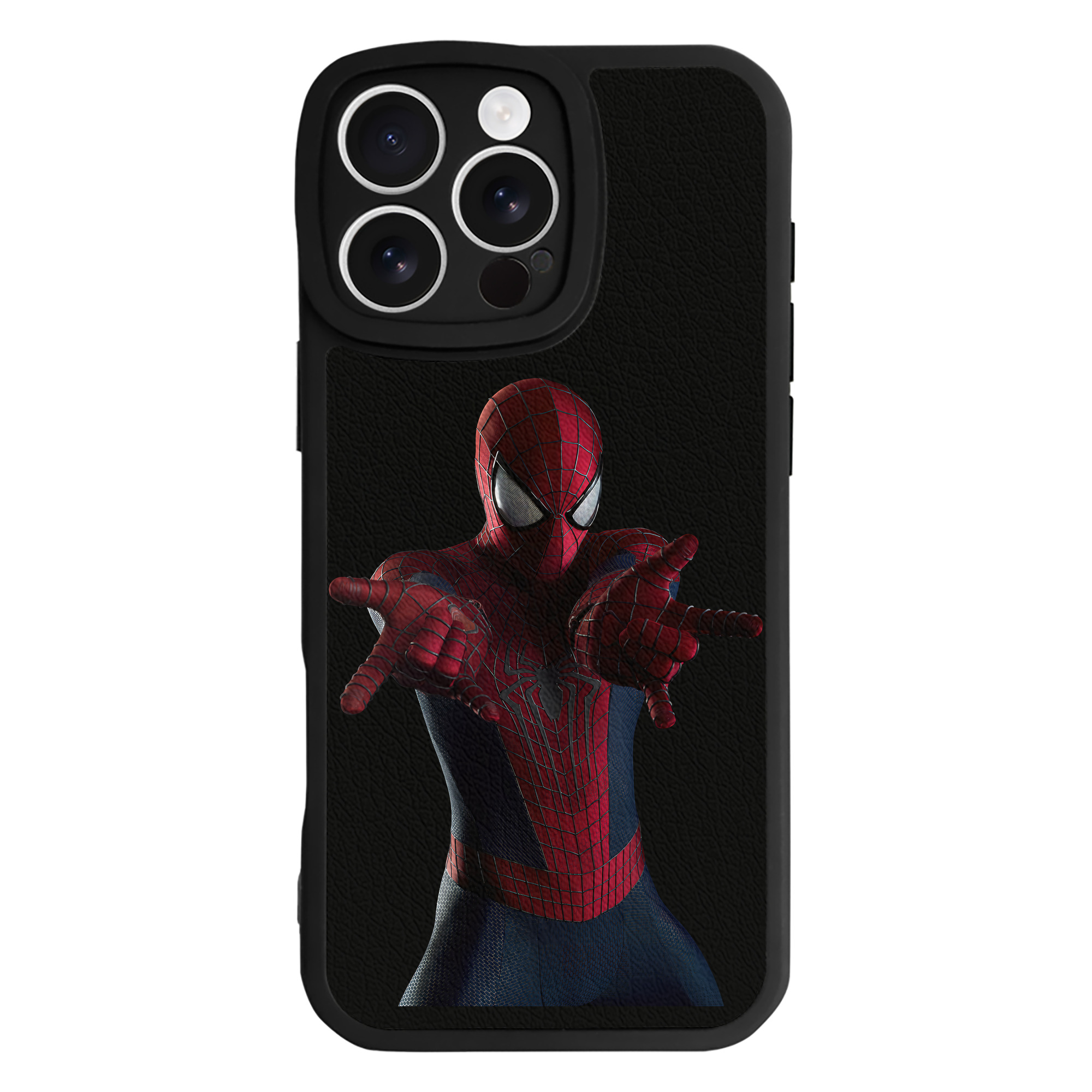 （画像用） Spider Man スパイダーマン 【iPhone 16シリーズ対応】シリコンスマホケース（レザー調） 材質：シリコン